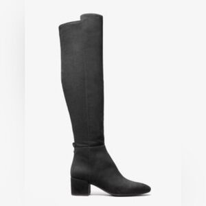 Michael Kors Women's Braden Black Knee-High Boots size 7 suede block heel